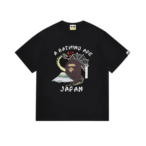 A Bathing Ape Japan Graphic T-Shirt Black - 1
