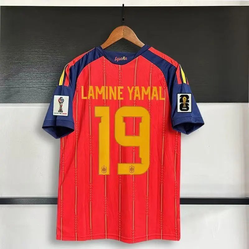 Unbranded Football Jerseys National Team Player Name and Number Jersey — Spain – Home, No. 19