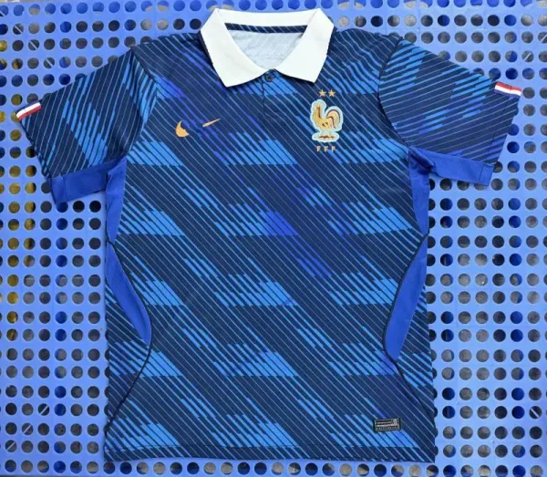 Design France National Team Mbappé #10 2026 World Cup Away Jersey Blue Jersey - 2