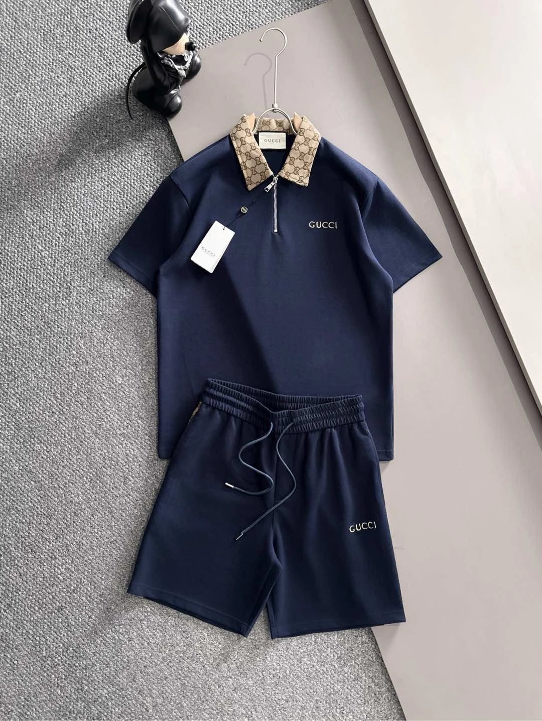 Balenciaga Matching Sets Short-Sleeve T-Shirt and Drawstring Shorts Set — H534