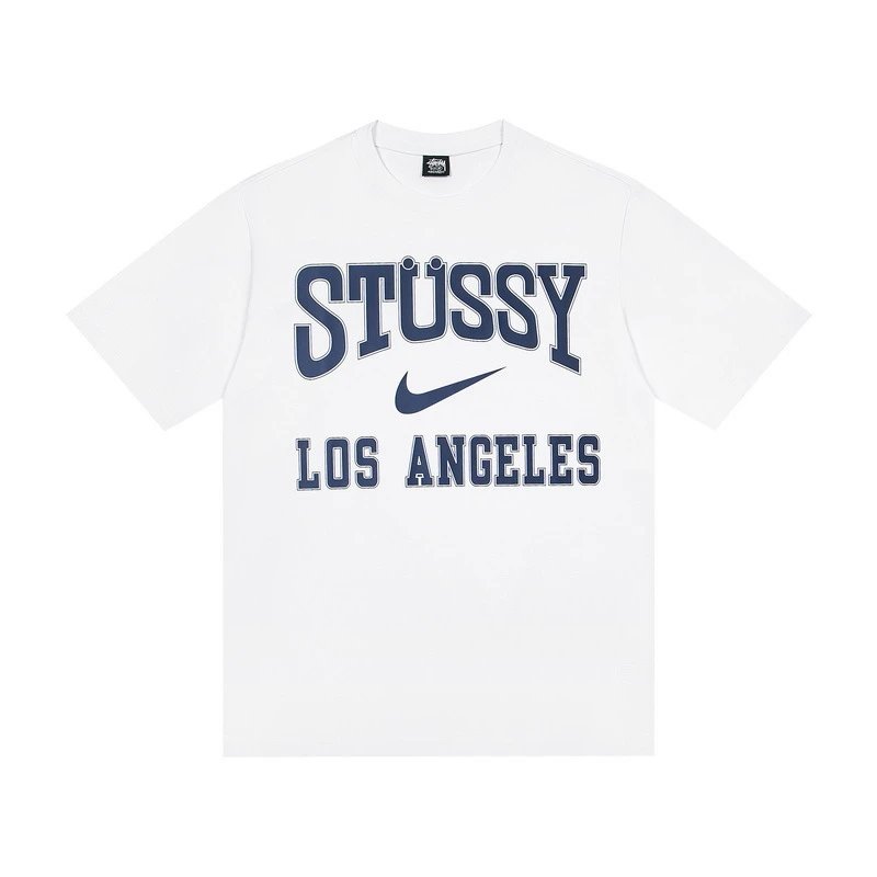 Stüssy T-Shirts Multicolor logo and skull graphic — GG 55#white