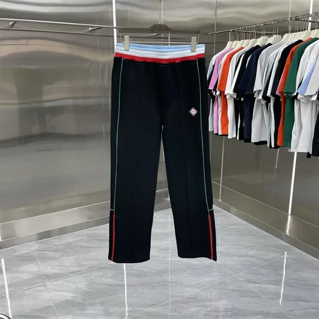 Casablanca Tracksuits Zip-up track jacket and trousers set with embroidered leaf stripe product detail image 5