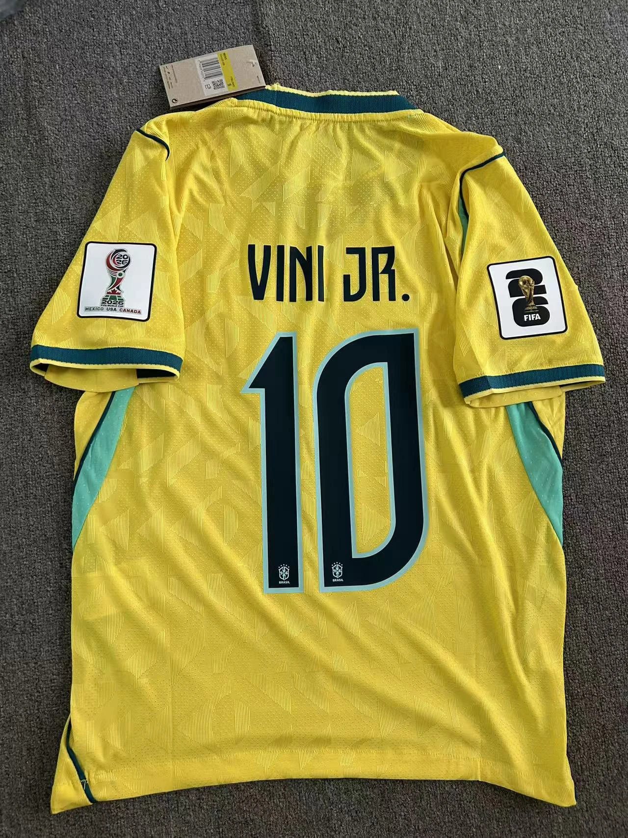 Unbranded Football Jerseys National Team Player Name and Number Jersey — Brazil – Home No. 10
