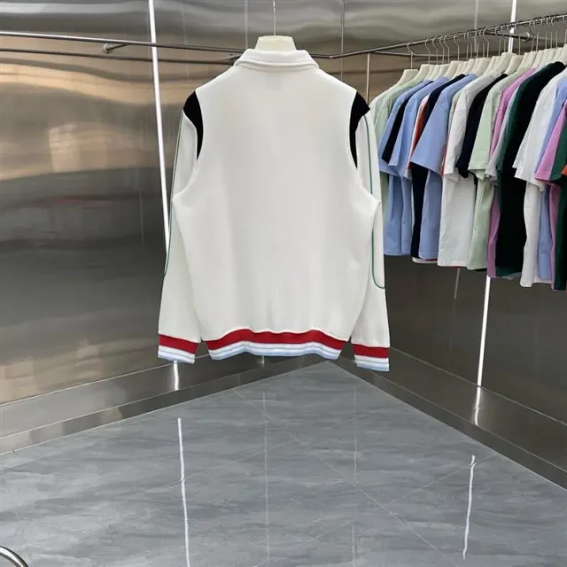 Casablanca Tracksuits Zip-up track jacket and trousers set with embroidered leaf stripe product detail image 8
