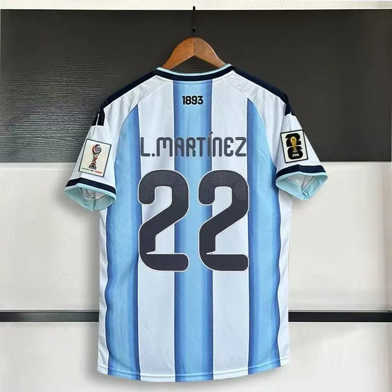 Unbranded Football Jerseys National Team Player Name and Number Jersey — Argentina – Home, No. 22
