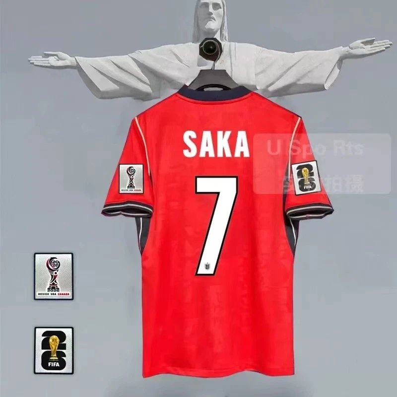 Unbranded Football Jerseys National Team Player Name and Number Jersey — England – Away, No. 7