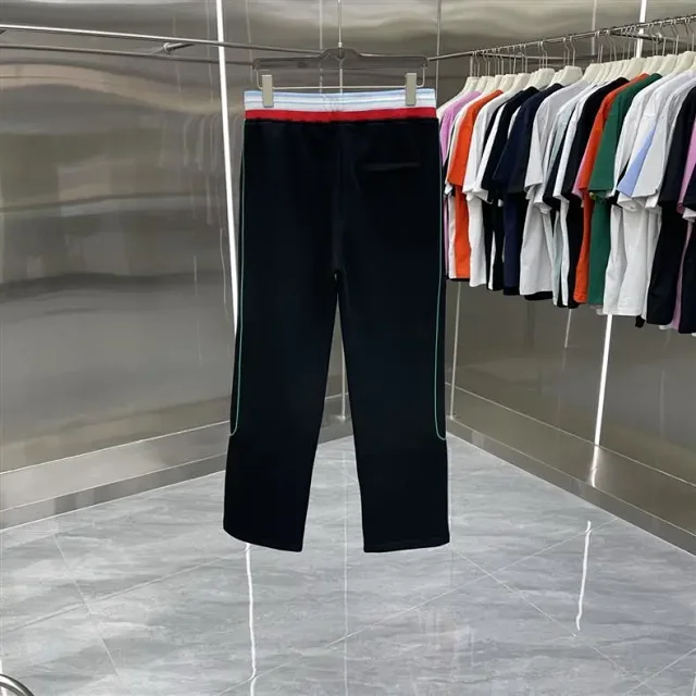 Casablanca Tracksuits Zip-up track jacket and trousers set with embroidered leaf stripe product detail image 6