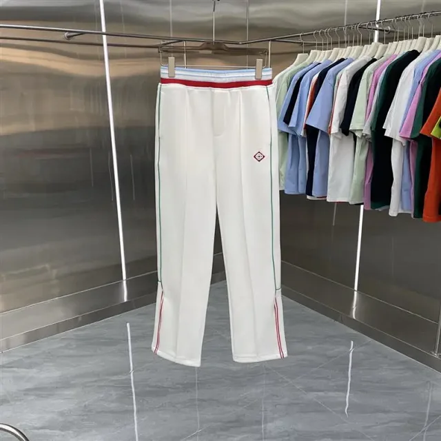 Casablanca Tracksuits Zip-up track jacket and trousers set with embroidered leaf stripe product detail image 9