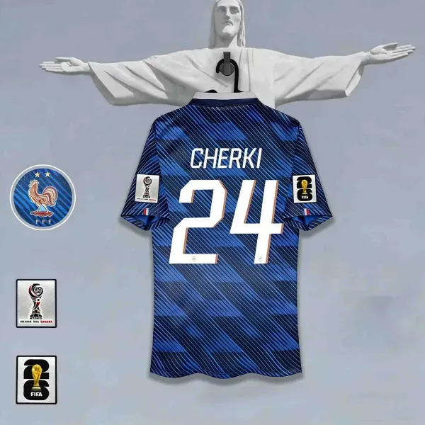 Design France National Team Mbappé #10 2026 World Cup Away Jersey Blue Jersey - 6