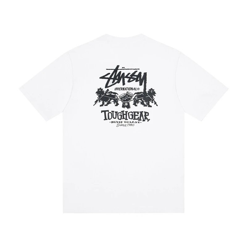 Stüssy T-Shirts Multicolor logo and skull graphic — G50L#white