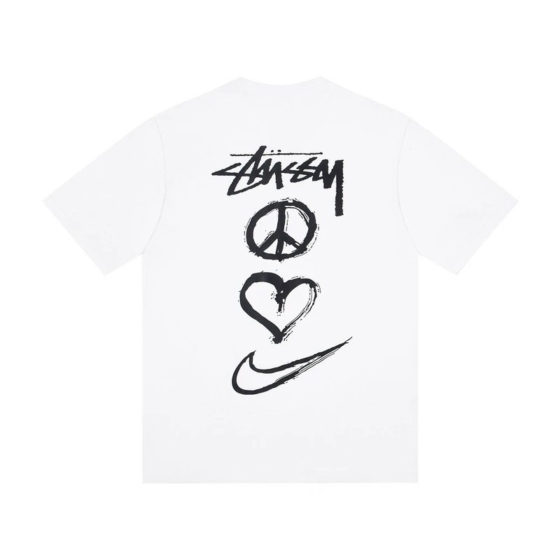 Stüssy T-Shirts Multicolor logo and skull graphic — G 5505#white