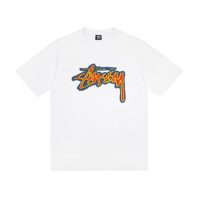 Stüssy T-Shirts Multicolor logo and skull graphic — G550M#white