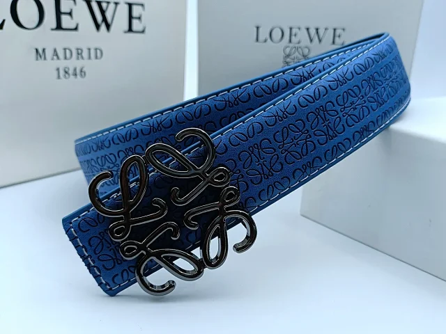 Loewe Belts Anagram Buckle Embossed Leather Belt product detail image 27