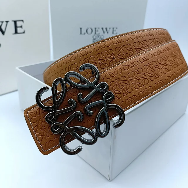 Loewe Belts Anagram Buckle Embossed Leather Belt product detail image 20