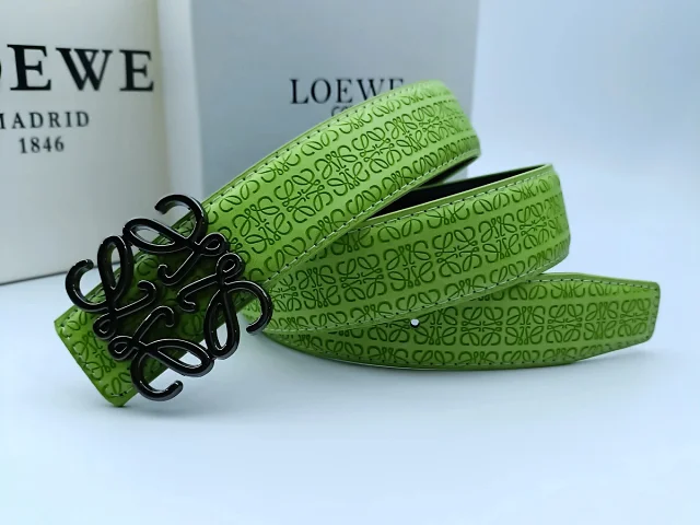 Loewe Belts Anagram Buckle Embossed Leather Belt product detail image 29