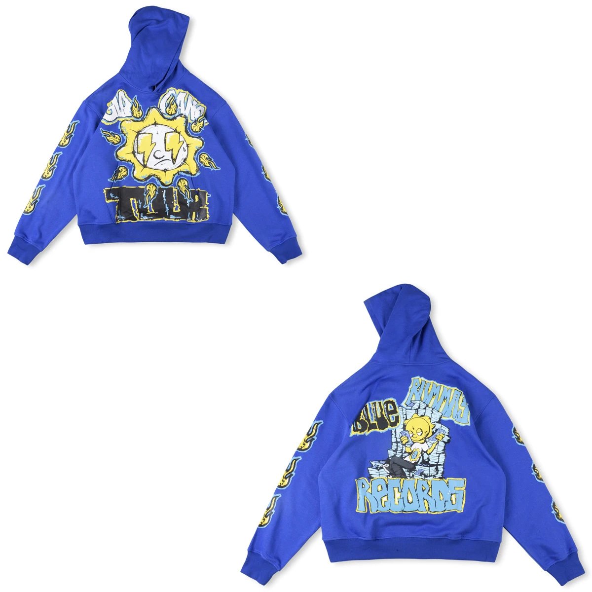 Glo Gang Hoodies & Sweatshirts Full-Zip Spiked Hood Graphic Hoodie — 12