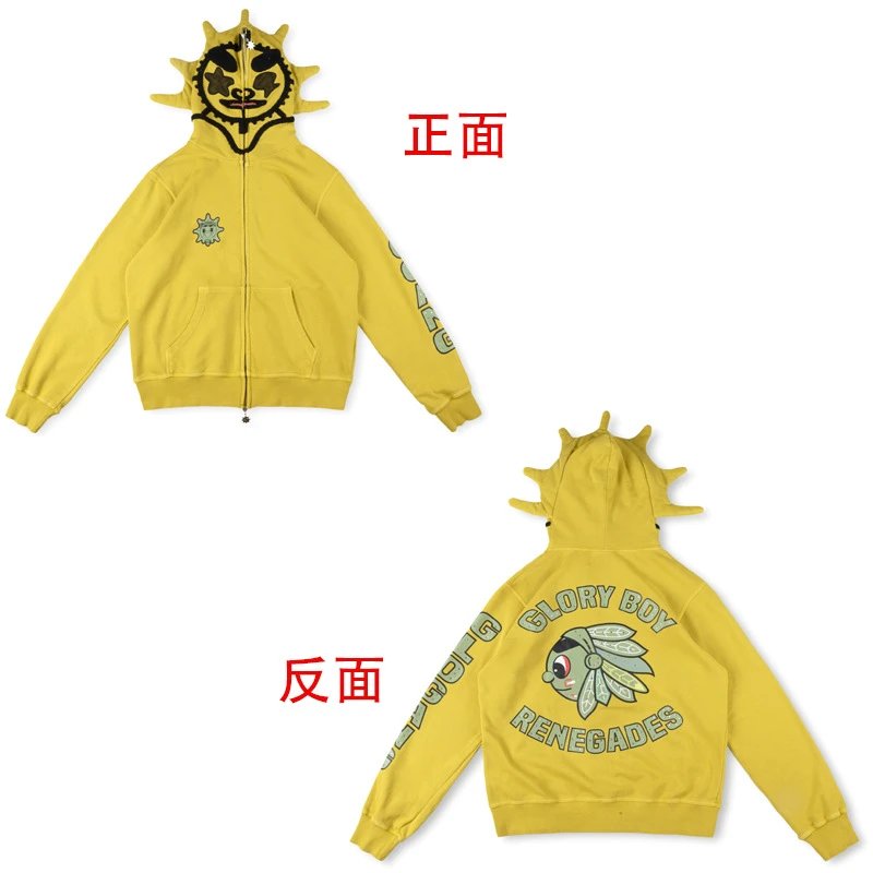 Glo Gang Hoodies & Sweatshirts Full-Zip Spiked Hood Graphic Hoodie image 4