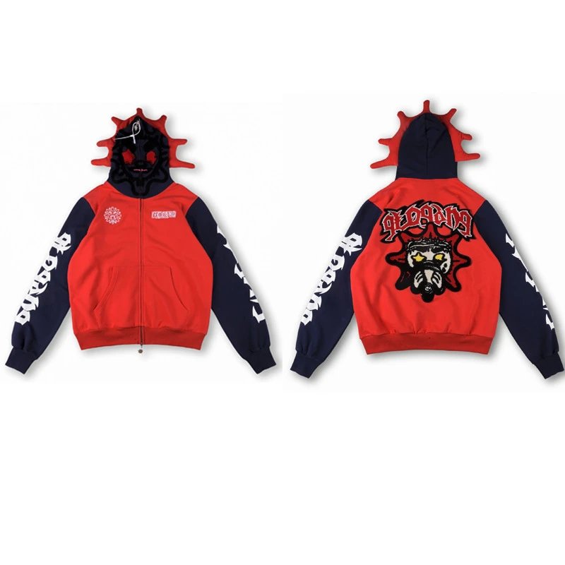 Glo Gang Hoodies & Sweatshirts Full-Zip Spiked Hood Graphic Hoodie — 21