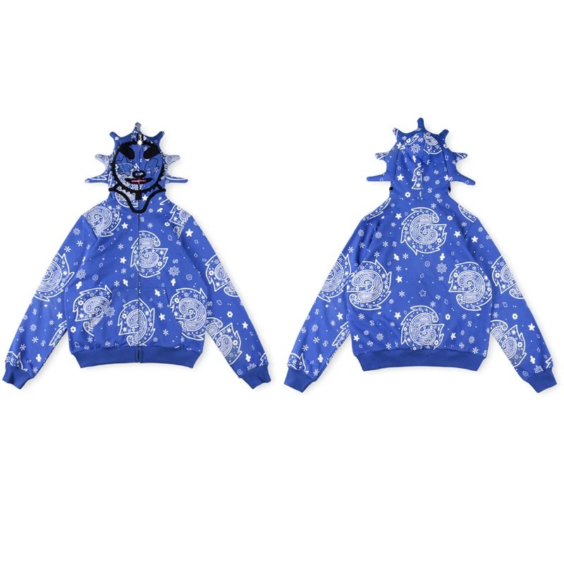Glo Gang Hoodies & Sweatshirts Full-Zip Spiked Hood Graphic Hoodie — 19