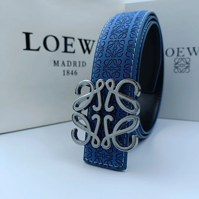 Loewe Belts Anagram Buckle Embossed Leather Belt product detail image 21