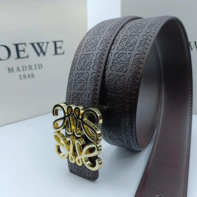 Loewe Belts Anagram Buckle Embossed Leather Belt product detail image 28