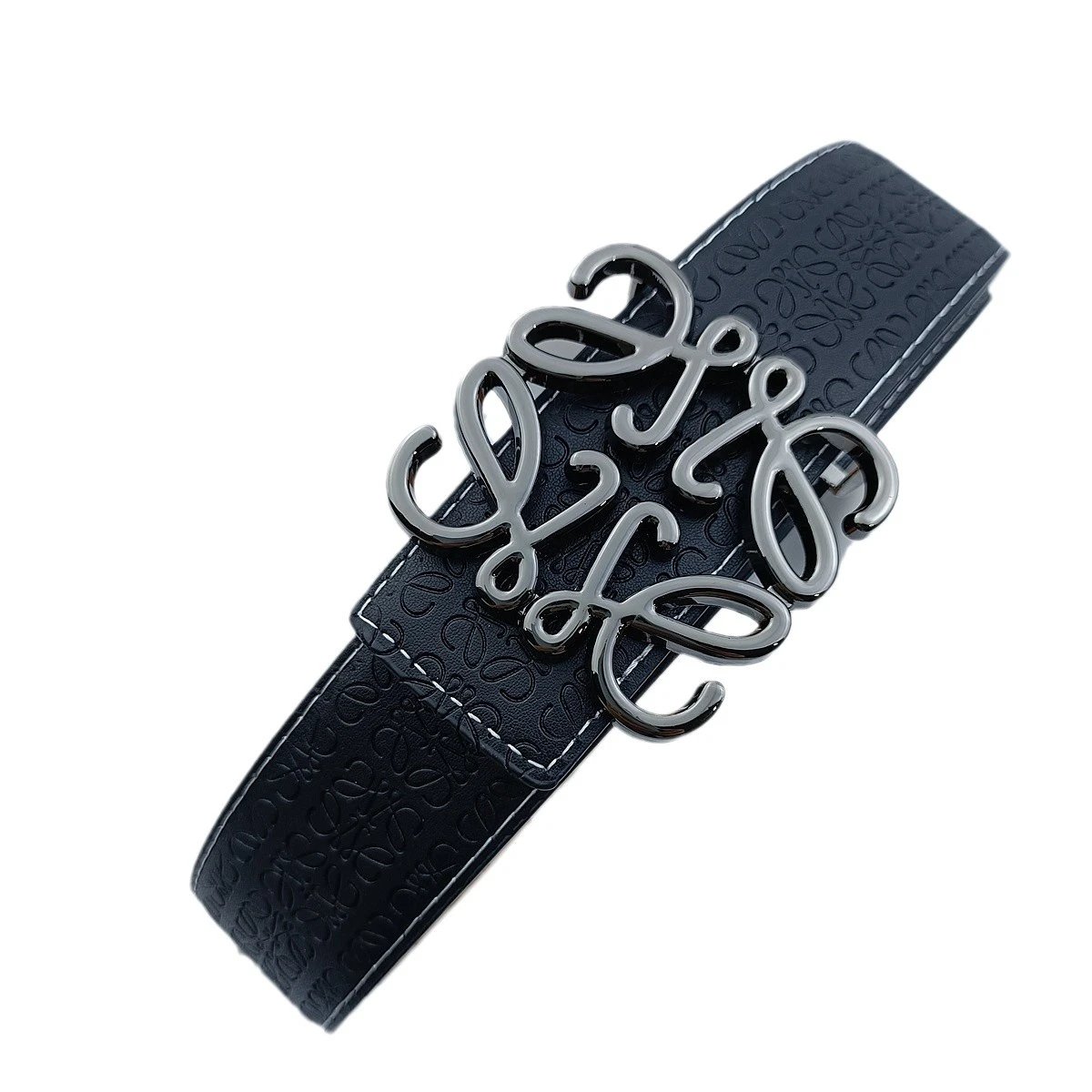 Loewe Belts Anagram Buckle Embossed Leather Belt image 5