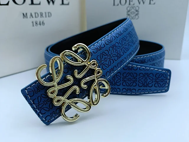 Loewe Belts Anagram Buckle Embossed Leather Belt product detail image 22