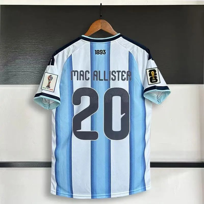 Unbranded Football Jerseys National Team Player Name and Number Jersey — Argentina – Home, No. 20