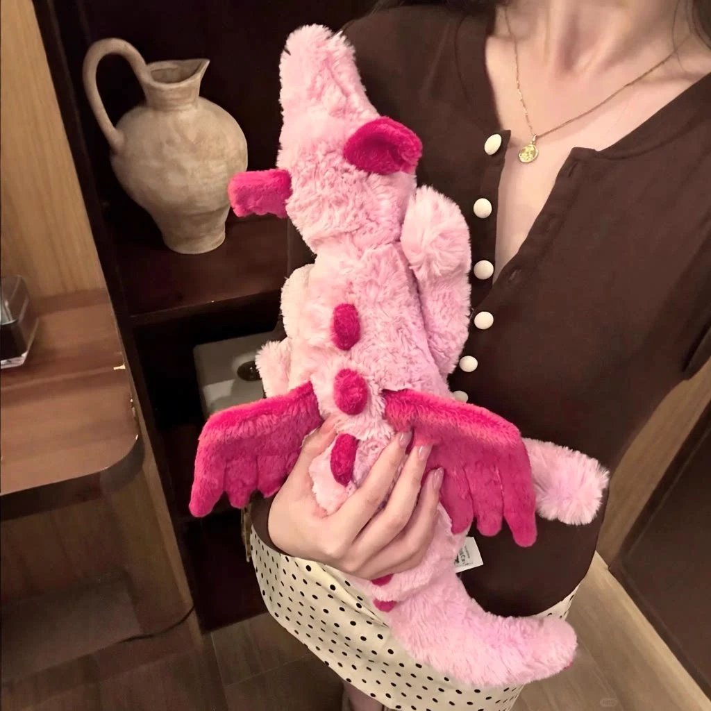 Design Plush Dragon Toy Pink Multicolor Stuffed Animal Accessories