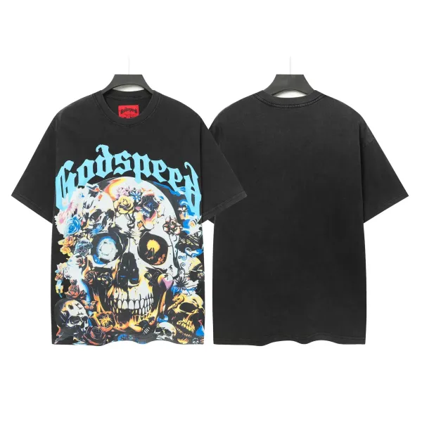 Godspeed Skull Hooded Reaper T-Shirt Black - 10