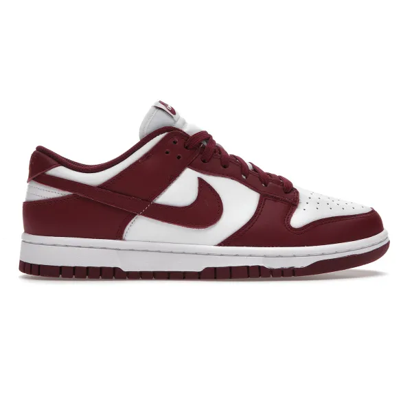 Nike Dunk Low Burgundy and White Sneakers - 1