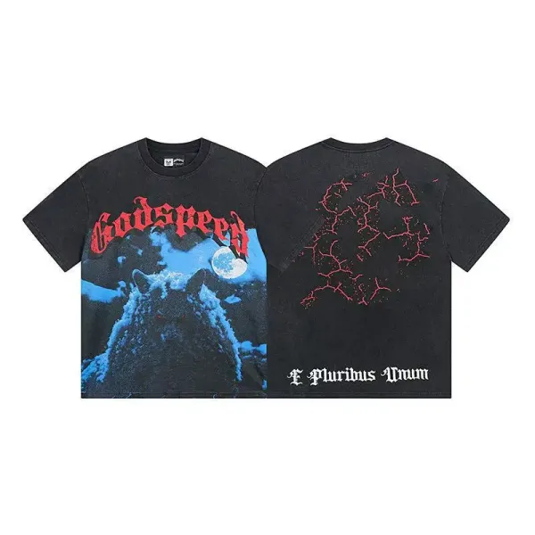 Godspeed Wolf Moon Black T-Shirt - 1