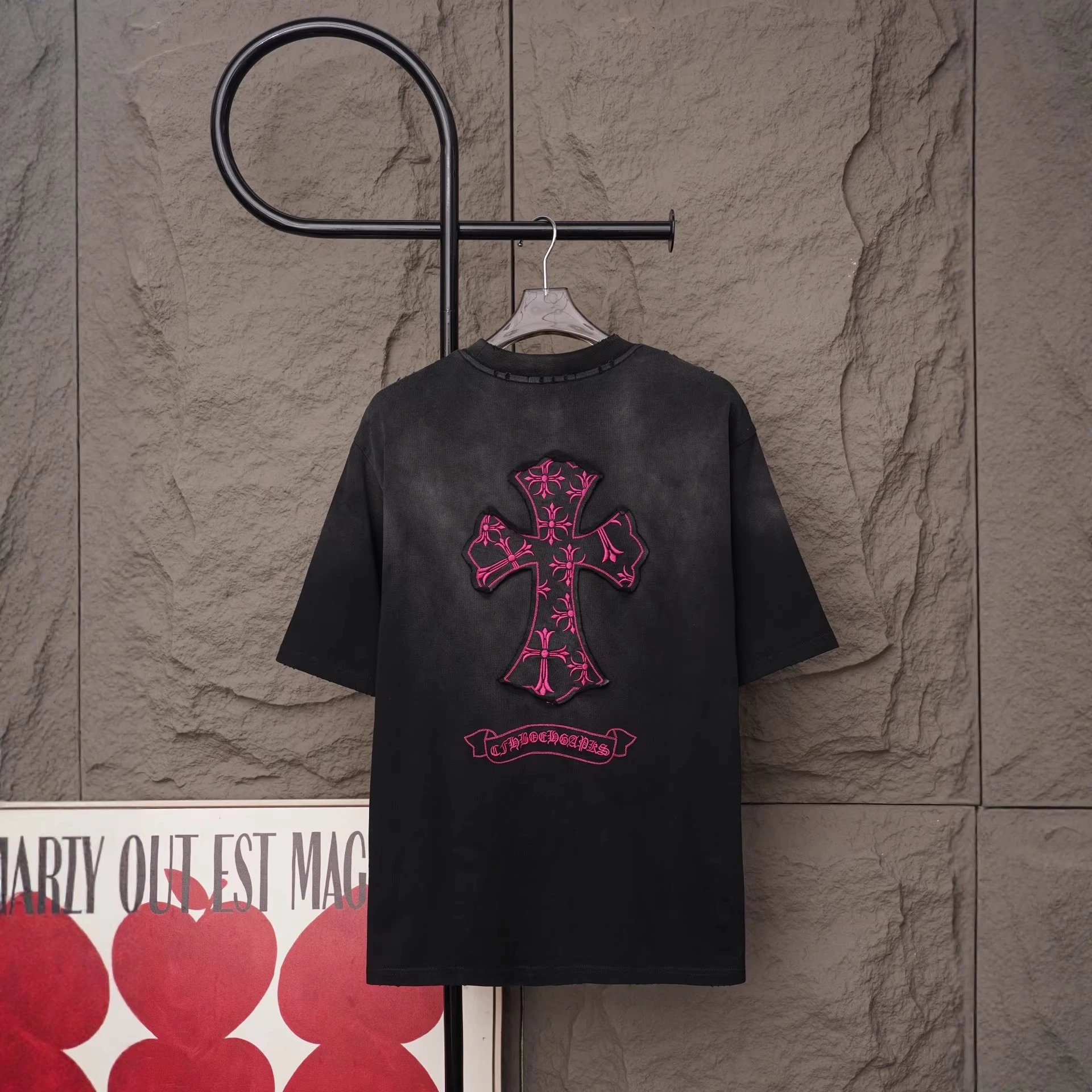 Chrome Hearts Laser Burned Patch Couple T-Shirt