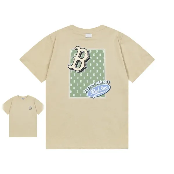 Boston Red Sox Graphic Print Beige T-Shirt - 1