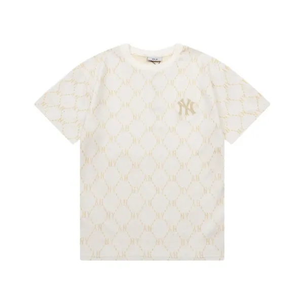 MLB New York Yankees All-Over Logo Cream T-Shirt - 1