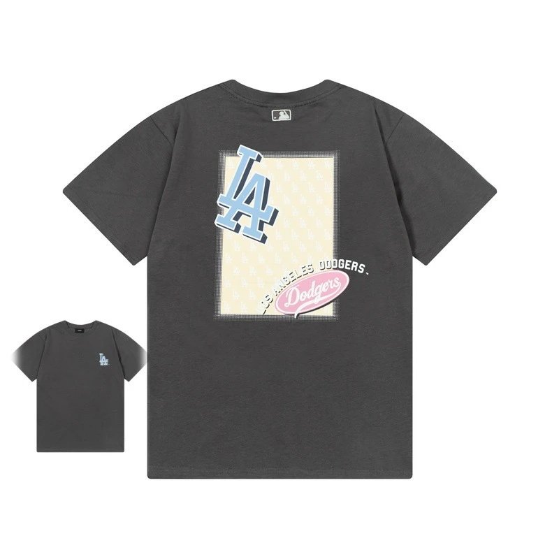 Los Angeles Dodgers Graphic Print T-Shirt Charcoal Gray
