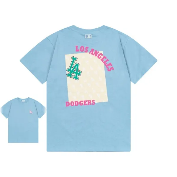 Los Angeles Dodgers Graphic Print Light Blue T-Shirt - 1