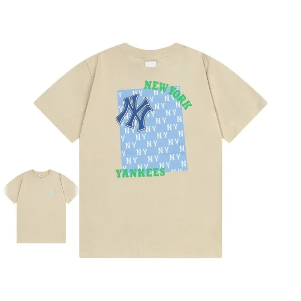 New York Yankees Graphic Print Beige T-Shirt - 1
