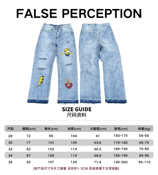 False Perception x The Simpsons Distressed Patchwork Wide-Leg Jeans - 1