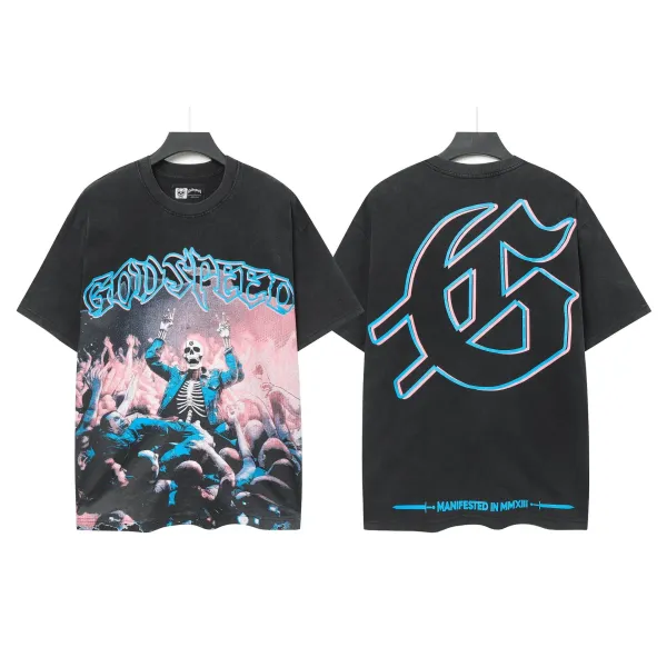 Godspeed Skull Hooded Reaper T-Shirt Black - 16