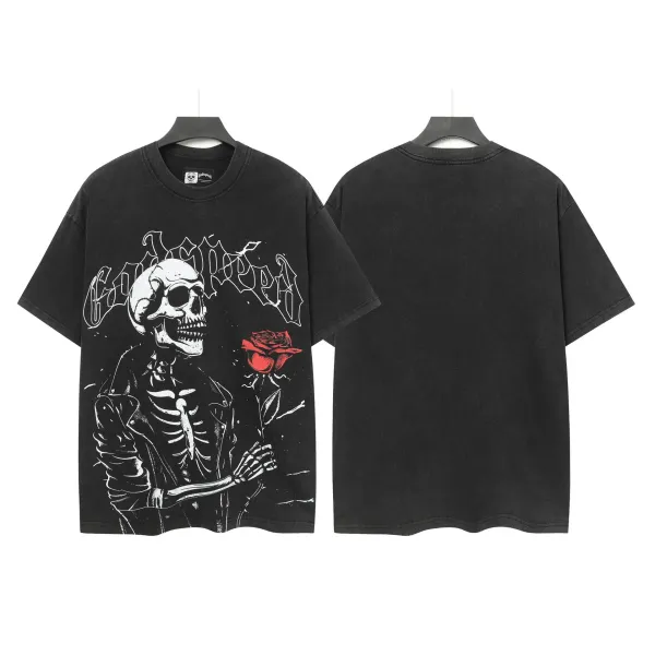 Godspeed Skull Hooded Reaper T-Shirt Black - 8