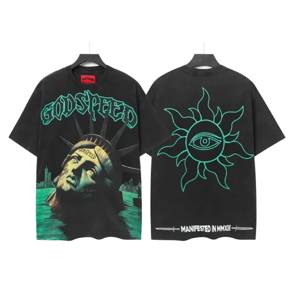 Godspeed Skull Hooded Reaper T-Shirt Black - 17
