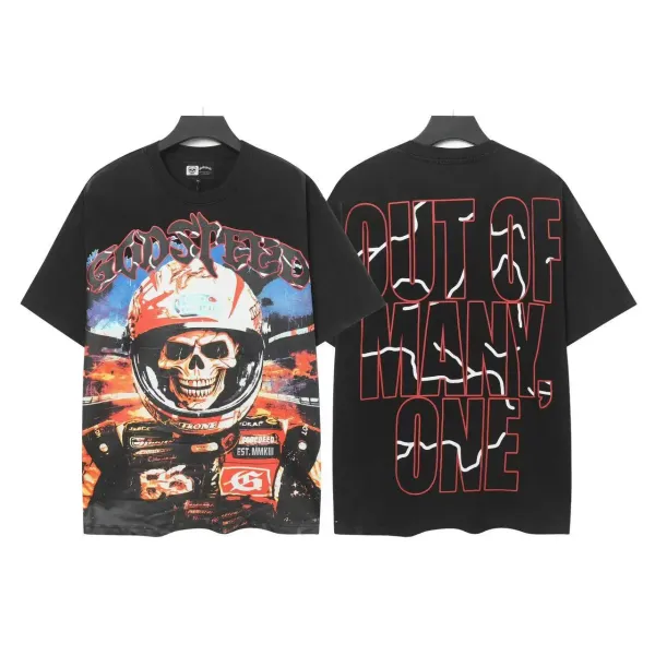 Godspeed Out of Many, One Black Graphic T-Shirt - 1