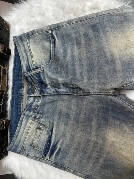 Loewe Pixelated Anagram Embroidered Denim Jeans - 11