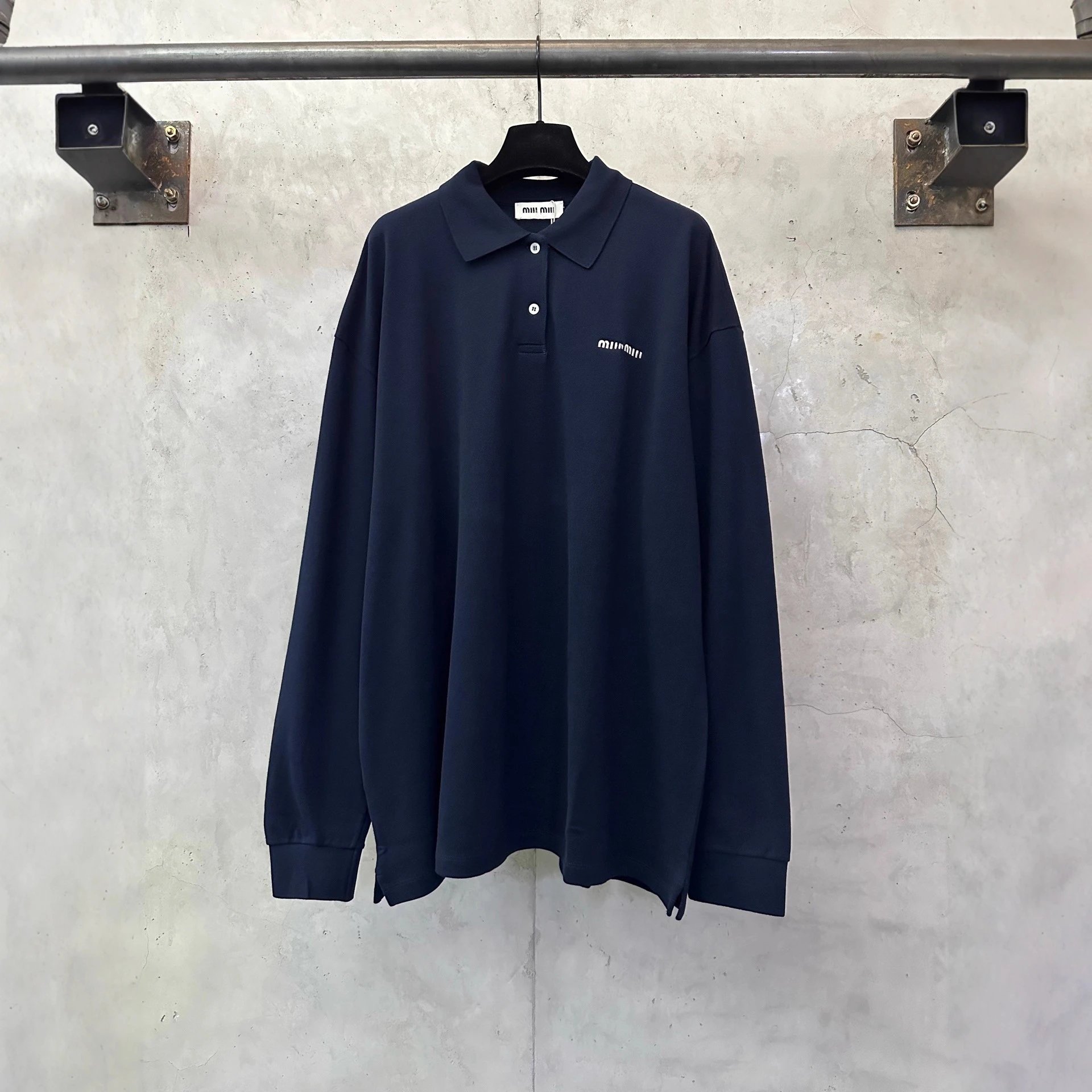 Miu Miu Polo Shirt 25SS Autumn Winter Pique Cotton