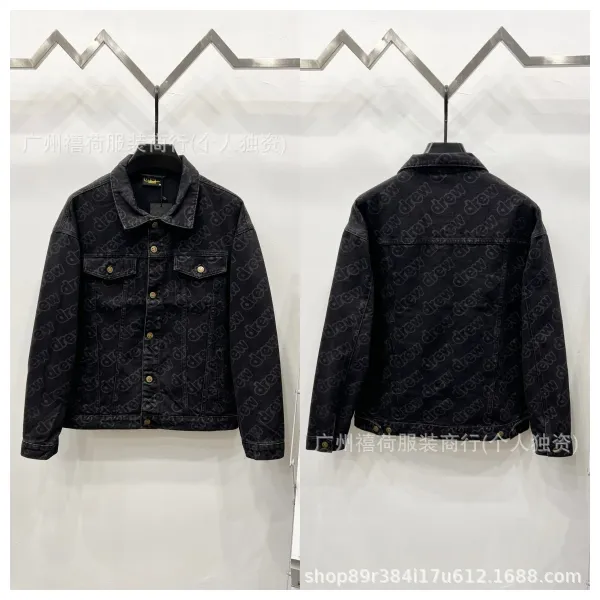Drew House Black Logo-Print Denim Jacket - 1