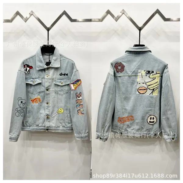 Drew House Patchwork Denim Jacket Light Wash Denim-Jacket - 1