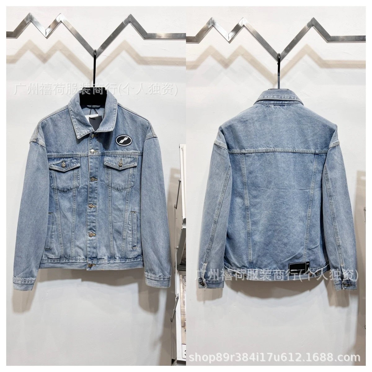 Dior Oblique Print Denim Jacket Navy Blue Denim-Jacket - 20