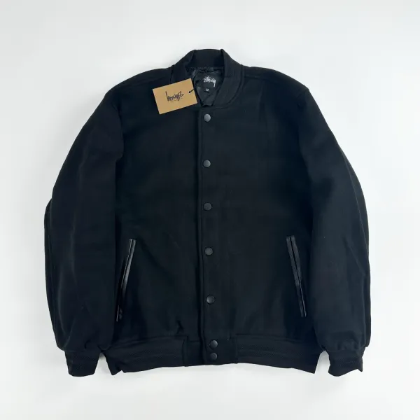 Stüssy Patchwork Bomber Jacket Black - 9