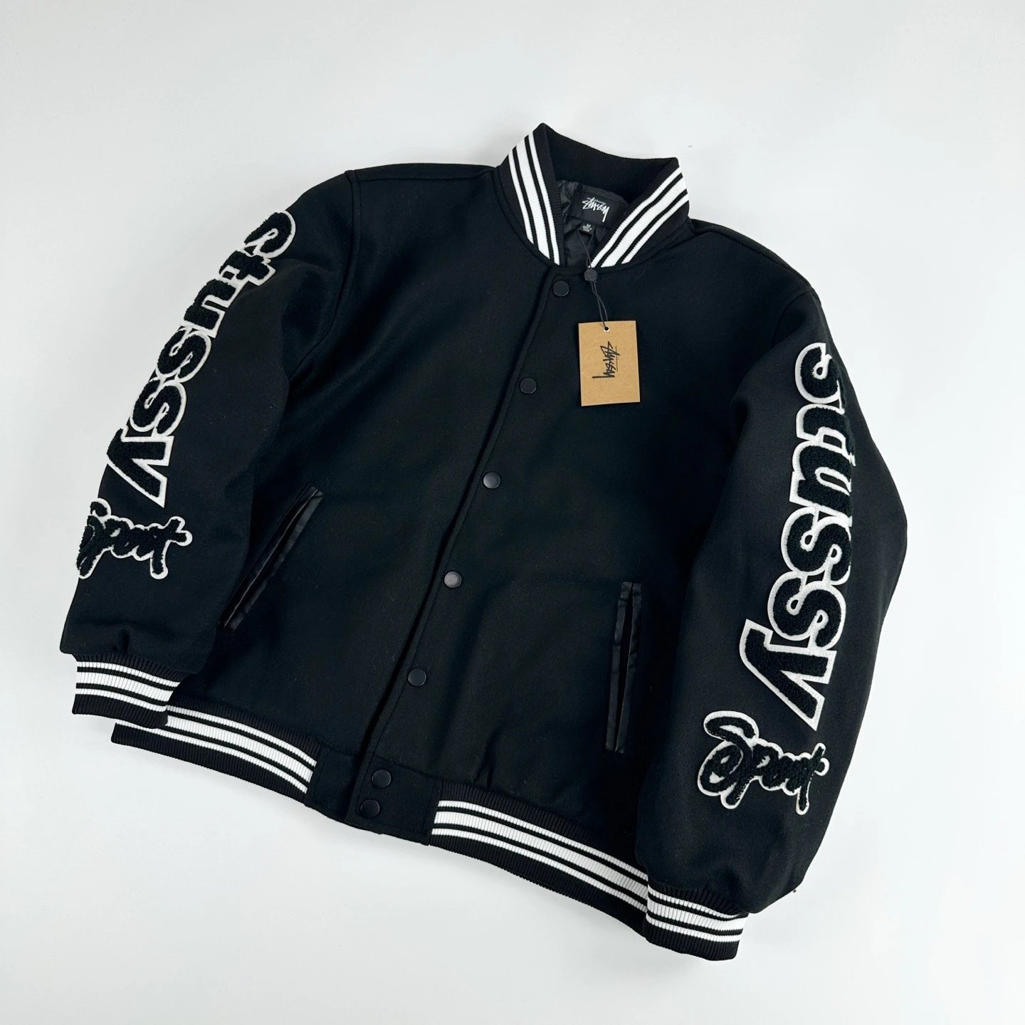 Stüssy Patchwork Bomber Jacket Black - 27